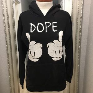 SUPER DOPE BLACK LONG SLEEVE HOODIE